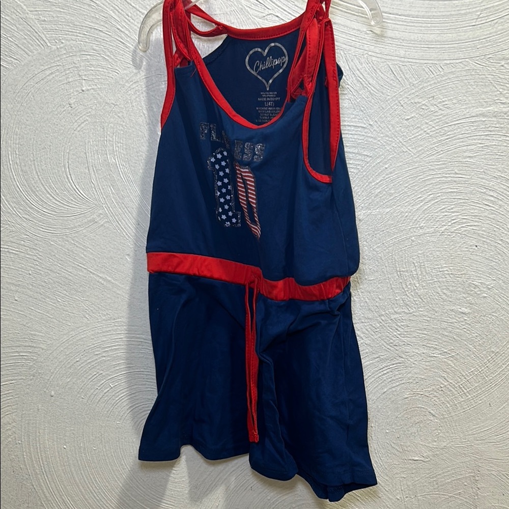 Chiliwear Blue and Red Flag Tank Top and Shorts